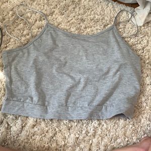 Gray crop top